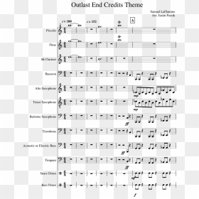 Outlast End Credits Theme Sheet Music Composed By Samuel - Murder On My Mind Piano Sheet Music, HD Png Download - outlast 2 png