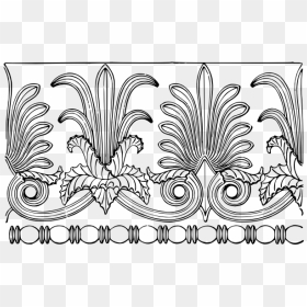 Ionic Banner Decoration Vector Image - Ornamental Design, HD Png Download - banner vector black and white png