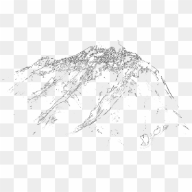 Mountain Sketch, HD Png Download - mountain outline png