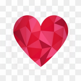 Heart Diamond Geometry Euclidean Vector Red Clipart - Geometry, HD Png Download - diamond vector png