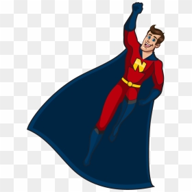Cartoon, HD Png Download - superman flying png