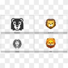 Lion Face On Various Operating Systems - Smiley, HD Png Download - lion face png