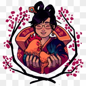 Overwatch Woman Facial Expression Pink Art Clip Art - Cartoon, HD Png Download - mei overwatch png