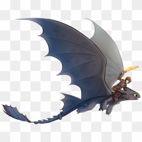 #httyd2 #howtotrainyourdragon2 #toothless #nightfury - Hiccup And Toothless Drawing, HD Png Download - flying dragon png