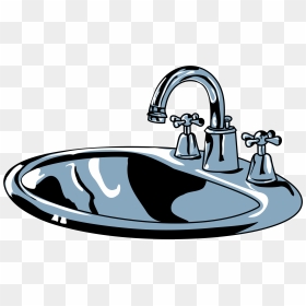 Kitchen Sink Tap Bathroom Cleaning - Sink Clipart, HD Png Download - sink png