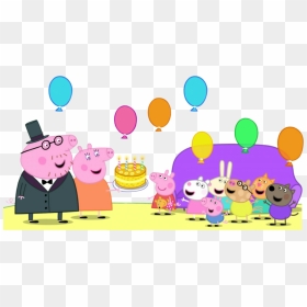 Birthday Party Background Clipart - Peppa Pig Clipart Transparent Background, HD Png Download - birthday celebration background png