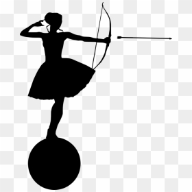 Silueta Tiro Con Arco, HD Png Download - archery png