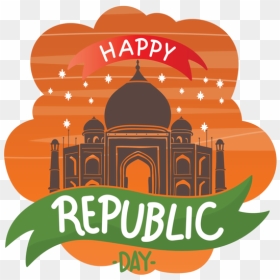Transparent India Republic Day Logo Landmark Orange - Republic Day In Advance, HD Png Download - republic day png images