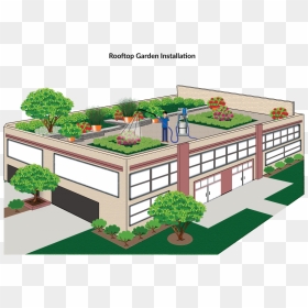 Roof Top Garden Png , Png Download - Model Of Roof Garden, Transparent Png - rooftop png