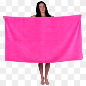 4003 Hot Pink - Girl With Towl Png, Transparent Png - beach towel png
