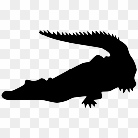 Crocodiles Alligators Silhouette Clip Art - Crocodile Silhouette Png, Transparent Png - crocodile png