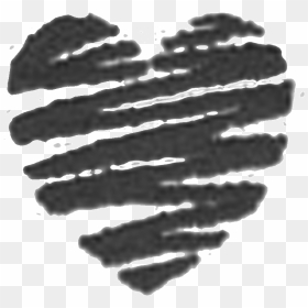 Scribble Heart - Monochrome, HD Png Download - scribble heart png
