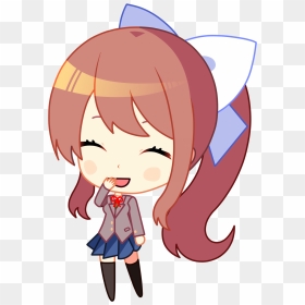 Doki Doki Literature Club Plush, HD Png Download - monika.png