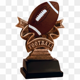 Football Ribbon Resin Award - Transparent Background Baseball Trophy Png, Png Download - award trophy png