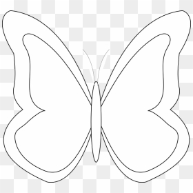 Butterfly Outlines 4, Buy Clip Art - Contorno De Una Mariposa, HD Png Download - mariposa png