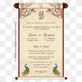 Wedding Card Designs Editing Online Beautiful Single - E Cards Design Wedding, HD Png Download - wedding card png