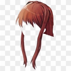 Hair Leaning Def Down Front - Cartoon, HD Png Download - monika.png