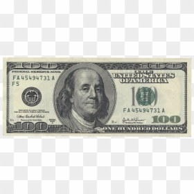 Benjamin Franklin United States One Hundred Dollar - 100 Dollar Bill, HD Png Download - benjamin franklin png