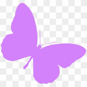 Silueta Mariposa Lila Png , Png Download - Lavender Butterfly Clipart, Transparent Png - mariposa png