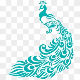 Peacock Clipart Border - Simple Fabric Painting Designs, HD Png Download - side border design png