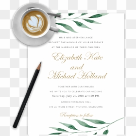 Example Of Wedding Invitation Template In Word With - We Invite You To Celebrate Our Wedding, HD Png Download - wedding card png