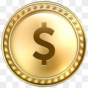 Dollar Gold Coin - Gold Silver Bronze Medals Clipart, HD Png Download - indian gold coin png