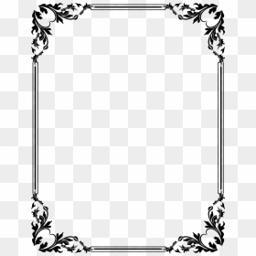 Border Png Image - Frame Simple Border Design, Transparent Png - flower designs black and white border png