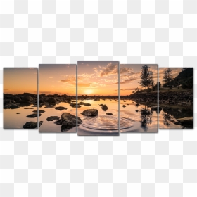 Water Reflection On Rocks, HD Png Download - canvas png