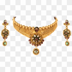 Gold Set Design Png, Transparent Png - bridal gold necklace png