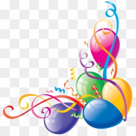 Birthday Tags, Art Birthday, Birthday Clips, Birthday - Balloon Border Clipart, HD Png Download - birthday design png