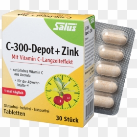 Salus C 300 Depot Zinc, 30 Capsules, 26,8g , Png Download - Salus Vitamin C, Transparent Png - capsules png