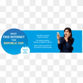 Telenor Free Internet - Mobile Phone, HD Png Download - republic day png images