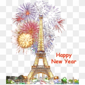 Happy New Year Fireworks Png - Happy New Year Paris, Transparent Png - new year crackers png