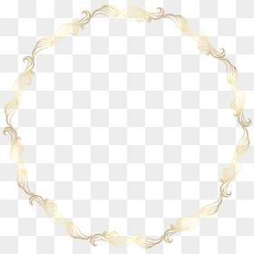 Floral Gold Round Transparent - Chain, HD Png Download - golden round frame png