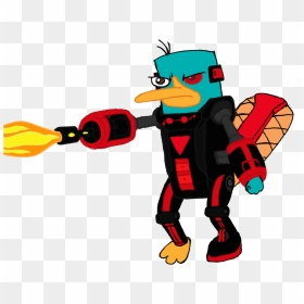 Perry The Platypus - Evil Perry The Platypus, HD Png Download - flamethrower png