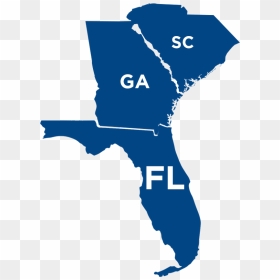 Florida, Georgia, South Carolina - Florida And South Carolina, HD Png Download - south carolina png