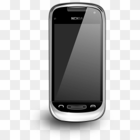 Android N Phone Icon Png, Transparent Png - mobile phone clipart png