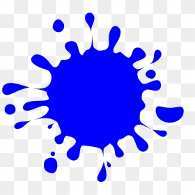 Blue Colour Splash Png , Png Download - Color Black Paint Splatter, Transparent Png - blue colour splash png