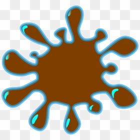 Brown Splash Clip Art - Splash Clip Art, HD Png Download - blue colour splash png