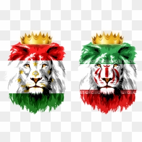 Afghanistan Flag With Lion, HD Png Download - burger king crown png