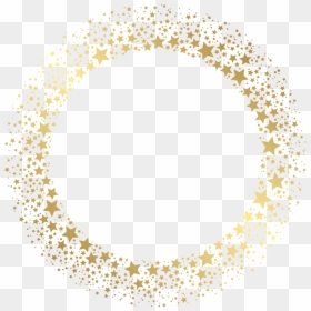 Transparent Sparkle Border Png - Glitter Golden Circle Png, Png Download - golden round frame png