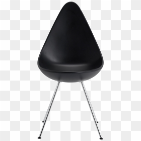 The Drop Chair Arne Jacobsen Black Monochrome Base - Arne Jacobsen Drop Chair, HD Png Download - plastic chairs png