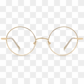 Transparent Gold Glasses Png, Png Download - golden round frame png