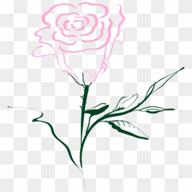 Rose Pink Flower - Rose Clip Art, HD Png Download - rose flower vector png