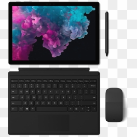 Microsoft Surface Pro 6 Black 256gb I5 8gb, HD Png Download - laptop top view png