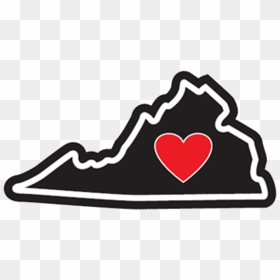 Heart In Virginia Sticker - Virginia Love, HD Png Download - heartin png
