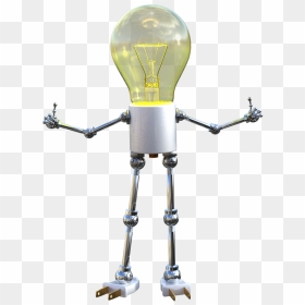 Robot Bulb Png, Transparent Png - 3d bulb png