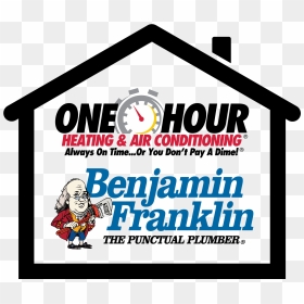 One Hour Air And Ben Franklin Plumbing, HD Png Download - benjamin franklin png