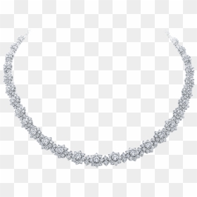 Sunflower By Harry Winston, Small Diamond Necklace - Necklace, HD Png Download - bridal gold necklace png