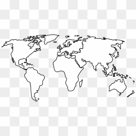 Outline World Map Clipart Black And White - World Map Outline Png, Transparent Png - world map png image